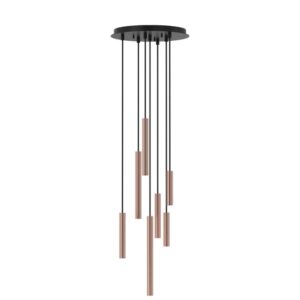 PSM LIGHTING - hanglamp - vast - met basis Rondobox - met LED driver donker brons - zwart/zwart - 2427.233.KX2.NW