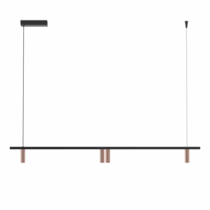PSM LIGHTING - hanglamp - vast - voeding asymmetrisch - met LED driver roodkoper blink - zwart - 2497.1200.4.562.WW
