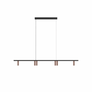PSM LIGHTING - hanglamp - vast - voeding centraal - met LED driver blinkend goud - zwart - 2498.1200.6B.42.WW