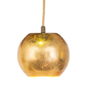 PSM LIGHTING - suspension-avec 2m de câble textile et arrêt de câble à la douille - 4102.B.E27.16.GL.TX42