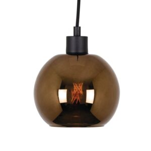 PSM LIGHTING - suspension-avec 2m de câble textile et arrêt de câble à la douille - 4968.B.E27.SH.13.BRC.TX33