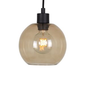 PSM LIGHTING - suspension-avec 2m de câble textile et arrêt de câble à la douille - 5079.B.E27.SH.53.BZ.TXG13