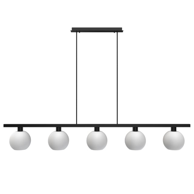 PSM LIGHTING - suspension avec rotule - tige raccourcissable - 5x Moby Ø180 blanc mat texture / - 5181.5B.E27.1M.OG PSM LIGHTING - suspension avec rotule - tige raccourcissable - 5x Moby Ø180 blanc mat texture / - 5181.5B.E27.1M.OG