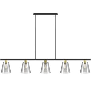 PSM LIGHTING - suspension avec rotule - tige raccourcissable - down blanc texture / transparent - 5585.E27.1M.TR