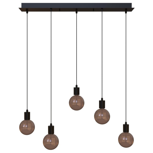 PSM LIGHTING - suspension - base 900mm - avec 5x câble 1m noir texture / câble textile noir - 5067.5.2M.TX2 PSM LIGHTING - suspension - base 900mm - avec 5x câble 1m noir texture / câble textile noir - 5067.5.2M.TX2