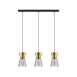 PSM LIGHTING - suspension - down blanc - cr / transparent / câble textile blanc - 5575.E27.128.TR.TX1