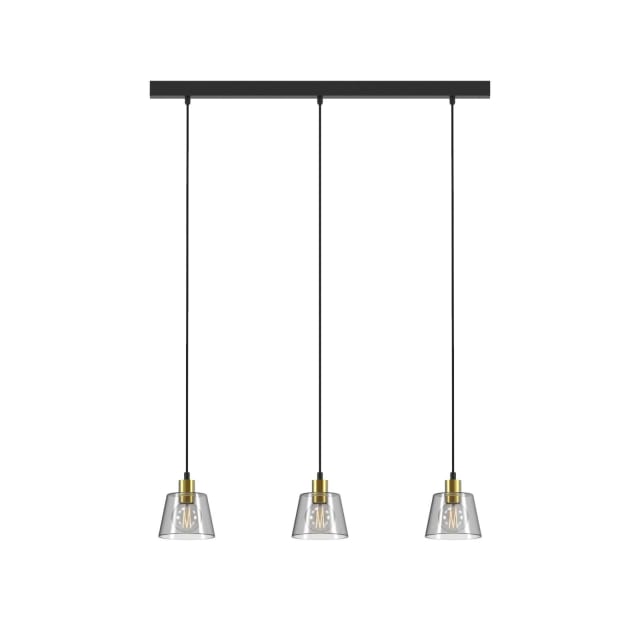 PSM LIGHTING - suspension - down laiton satin / transparent / câble textile messing - 5576.E27.16.TR.TXM PSM LIGHTING - suspension - down laiton satin / transparent / câble textile messing - 5576.E27.16.TR.TXM