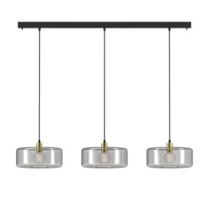 PSM LIGHTING - suspension noir - or / steel / câble textile noir - 5131.3Q.216.ST.TX2