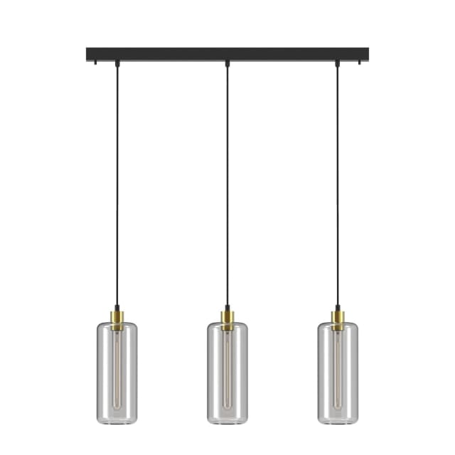 PSM LIGHTING - suspension noir - or / steel / câble textile noir - 5132.3P.216.ST.TX2 PSM LIGHTING - suspension noir - or / steel / câble textile noir - 5132.3P.216.ST.TX2