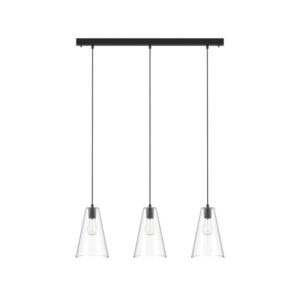 PSM LIGHTING - suspension noir texture / blanc mat / câble textile noir - 4613.G.E27.2M.MW.TX2