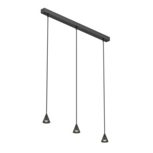 PSM LIGHTING - suspension noir texture / câble textile noir - 2750.2M.TX2.WW