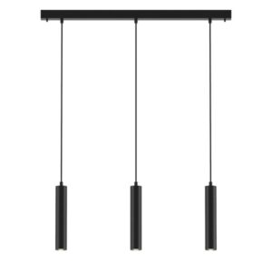 PSM LIGHTING - suspension - rond - avec 3x Mero sur Juba noir texture / câble textile noir - 1907.3.2M.TX2.WW