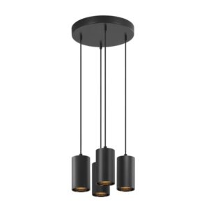 SLV Belgium - ASTO TUBE suspension GU10 longueur de suspension 250 cm 4 x 10 W noir - 1006437