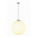 SLV Belgium - Rotoball suspension 1x max. 24W E27 230V D=50cm gris argent/blanc - 165400